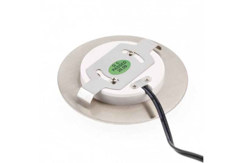 Decor Luminaria de escalera LED ESCADA OB DC12V con cubierta redonda esmerilada 0 8W 70lm 4000K cable de inoxidable 150cm.