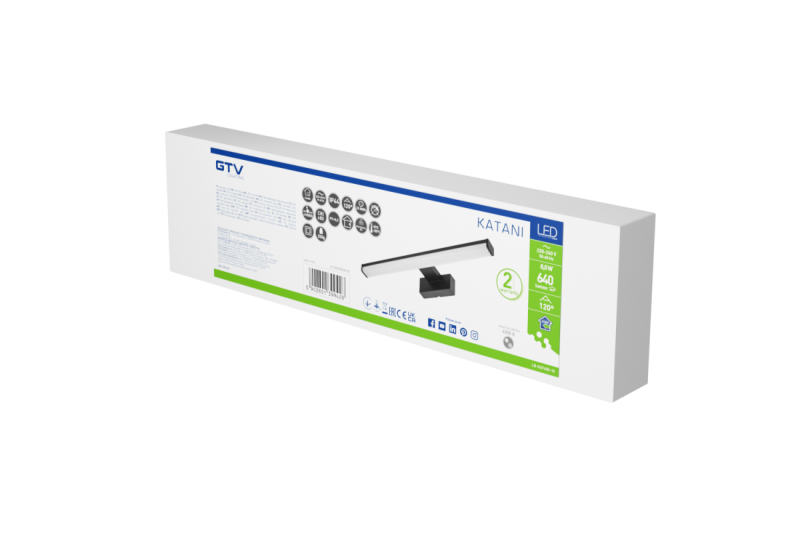 Decor Luminaria LED Catania 400mm 8W AC220-240V 50/60Hz 4000K IP44 RA >80 640lm Negro 1208962884