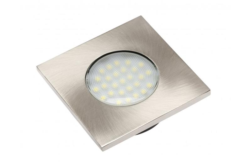 Decor Marbella Juego de iluminación para cocina con 3 focos empotrables cuadrados, luz blanca cálida 1208962909