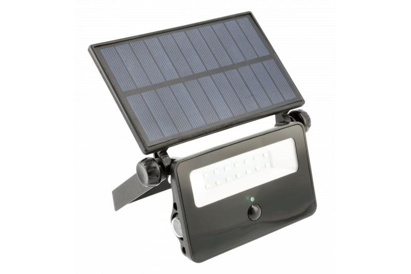 Foco LED solar LUMOS, con sensor de movimiento, 10W, 850lm, 6400K, IP65, 120°, panel solar, 3y 1208962938