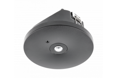 Luminaria de emergencia OGLA LED, 3W, 200lm, AC220-240V, 50-60Hz, IP20, 6400K, 3H, tarea única, TEST, negro 1208963017