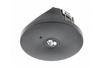 Luminaria de emergencia OGLA LED, 3W, 200lm, AC220-240V, 50-60Hz, IP20, 6400K, 3H, tarea única, TEST, negro 1208963017