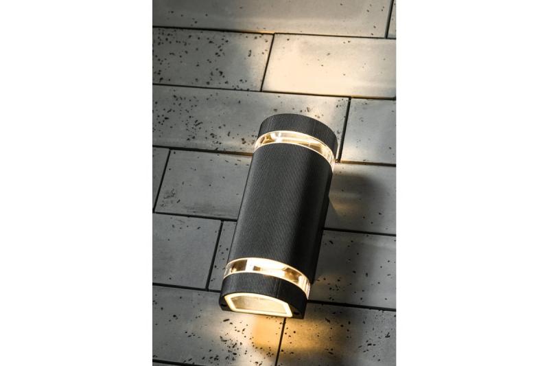 Decor Luminaria de pared de dos direcciones SILVA GU10 MAX.2x50W IP54 AC220-240V 50/60Hz negro. 1208963135