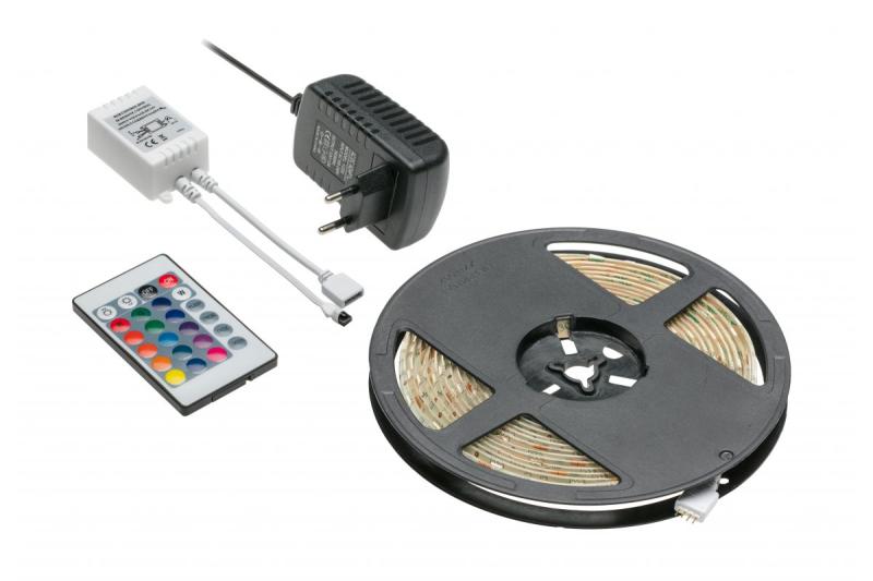 Kit de Tira LED RGB Decorativa de 5m con 150 LEDs y Controlador Infrarrojo 1208963293