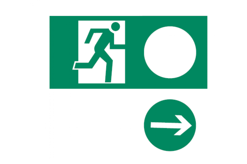Señal de salida de emergencia universal, 150X300 1208963659