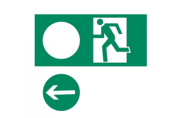 Señal de salida de emergencia universal, 150X300 1208963661