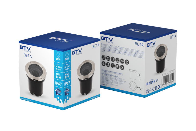 Decor Luminaria INRUN BETA-O con ángulo ajustable máx. 50 W GU10 IP67 AC220-240V 50/60Hz inox. 1208963698