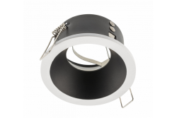 Decor Luminaria empotrada de techo ELVA IP54 redonda Ø85x45mm blanca / negra 1208963720