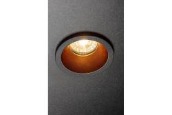 Decor Luminaria empotrada de techo ELVA IP54 redonda Ø85x45mm negro / cobre 1208963723