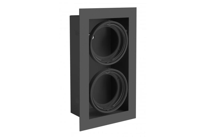 Decor Luminaria de techo PIREO empotrada DOBLE negra/negra. 1208963776