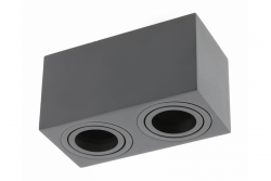 Decor Luminaria de techo AVEIRO DUO de aluminio 160x80x85mm IP20 máx. 20W*2 cuadrada negra. 1208963824