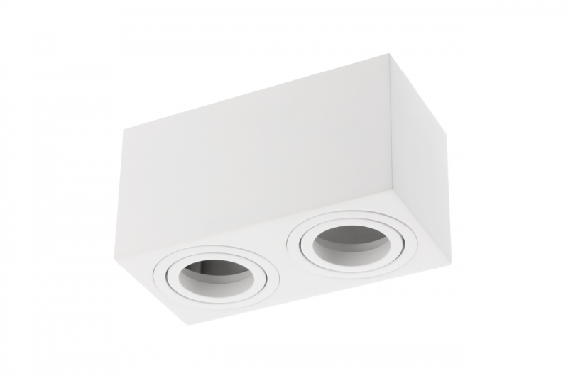 Decor Luminaria de techo AVEIRO DUO de aluminio 160x80x85mm IP20 máx. 20W*2 cuadrada blanca. 1208963825