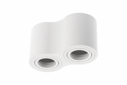 Decor Luminaria de techo AVEIRO DUO de aluminio 160x80x85mm IP20 máx. 20W*2 redonda blanca. 1208963827