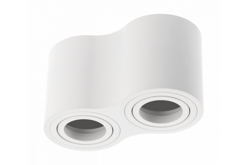 Decor Luminaria de techo AVEIRO DUO BIS de aluminio 160x80x90mm IP20 máx 20W*2 redonda blanca. 1208963835