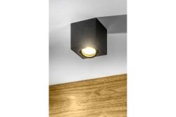 Decor Luminaria de techo AVEIRO BIS de aluminio 80x80x90mm IP20 máx 20W cuadrada negra. 1208963836