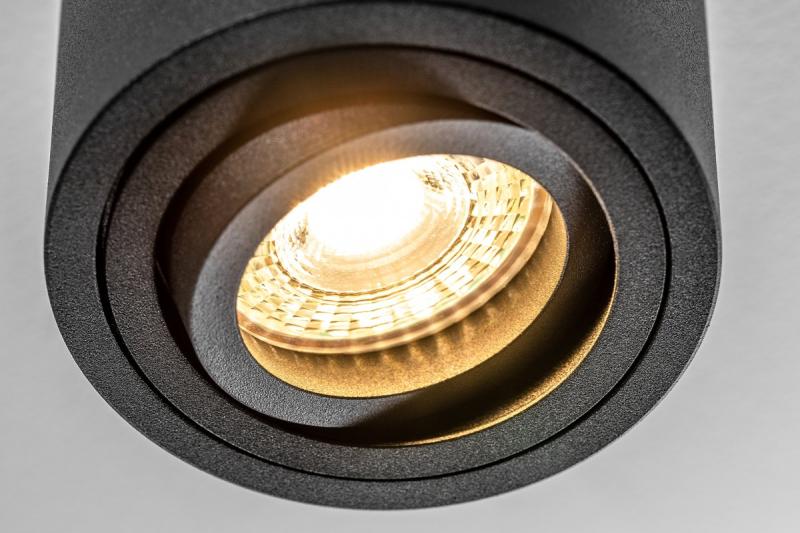 Decor Luminaria de techo AVEIRO BIS de aluminio 80x90mm IP20 máx. 20W redonda negra. 1208963838