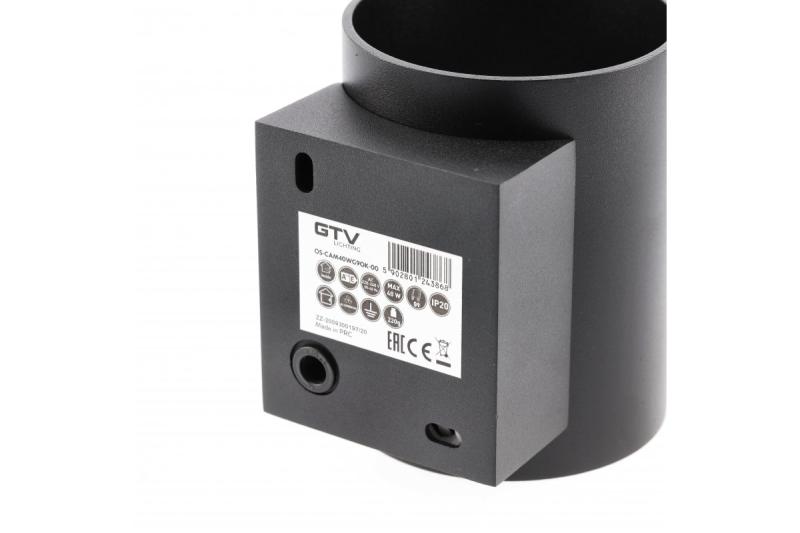 Decor Aplique de pared CAMPIONE de aluminio G9 IP20 máx. 40W IP20 redondo negro. 1208963851