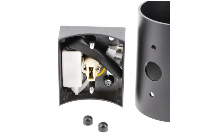 Decor Aplique de pared CAMPIONE de aluminio G9 IP20 máx. 40W IP20 redondo negro. 1208963851