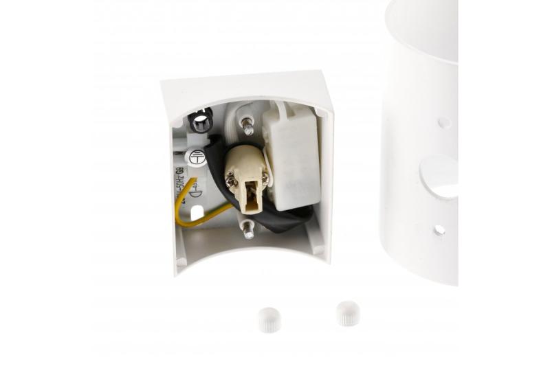 Decor Aplique de pared CAMPIONE de aluminio G9 IP20 máx. 40W IP20 redondo blanco. 1208963852