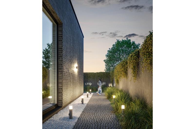 Decor Luminaria de jardín CORTA-AU E27 MAX.25W IP44 AC220-240V 50-60Hz lámpara de pared recta superior antracita. 1208963857