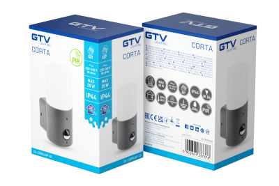 Decor Luminaria de jardín CORTA-AU PIR E27 MAX.25W IP44 AC220-240V 50-60Hz grafito superior de aplique. 1208963858