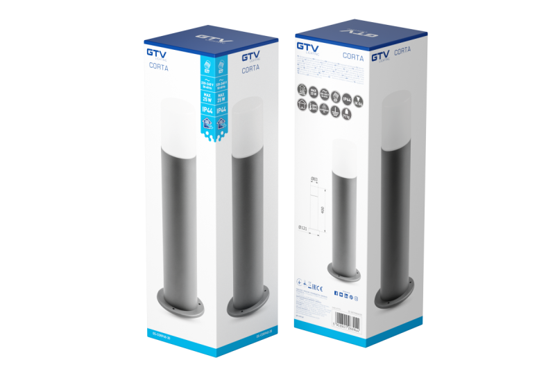 Decor Accesorio de jardín CORTA-P 40 E27 MAX.25W IP44 AC220-240V 50-60Hz poste antracita. 1208963860