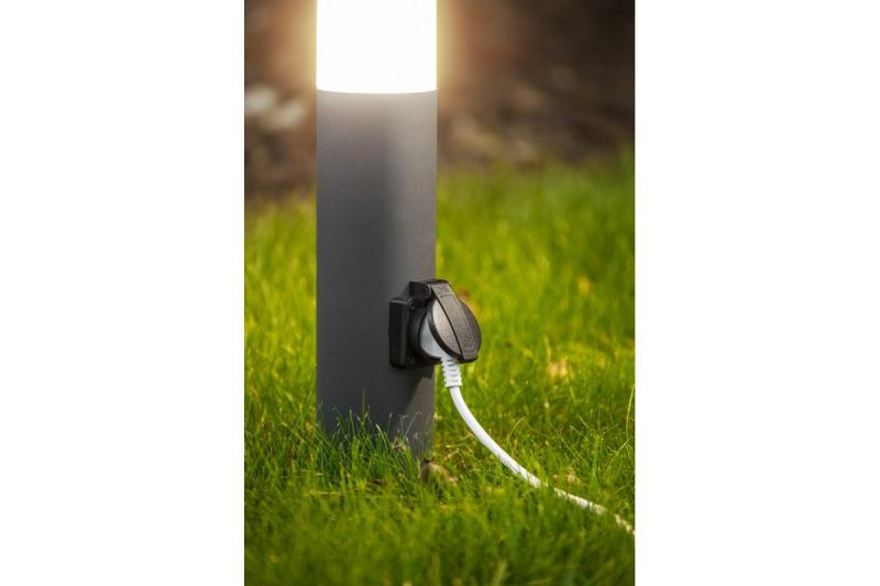 Decor CORTA-P 40 lámpara de jardín E27 MAX.25W IP44 AC220-240V 50-60Hz toma máx. 3000W bollard grafito 1208963861