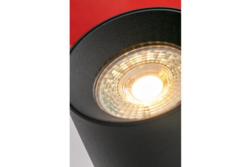 Decor Luminaria de techo FARGO 2 de aluminio 70x166mm IP20 máx. 20W redonda negra. 1208963880