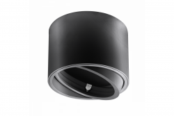Decor Lámpara de techo ISUMI con ángulo ajustable de aluminio 130x100 IP20 ES111 GU10 redonda negra. 1208963894