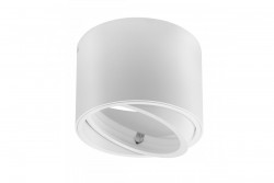Decor Lámpara de techo ISUMI con ángulo ajustable de aluminio 130x100 IP20 ES111 GU10 redonda blanca. 1208963895