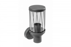 Decor KERTA-A luz de jardín E27 MAX.12W IP44 AC220-240V 50-60Hz lámpara de pared simple en la parte superior de grafito. 1208963906