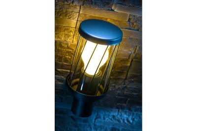 Decor KERTA-A garden light E27 MAX.12W IP44 AC220-240V 50-60Hz simple wall lamp top graphite 1208963906
