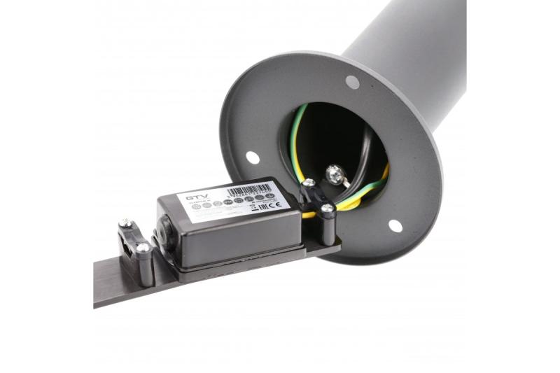 Decor KERTA-P 80 luz de jardín E27 MAX.12W IP44 AC220-240V 50-60Hz báculo grafito 1208963908