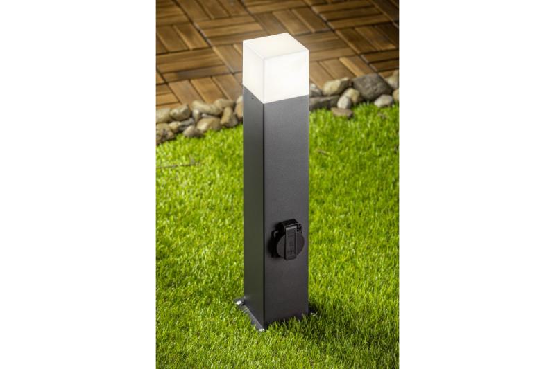 Decor Accesorio de jardín LARGO-P 50 E27 MAX.15W IP44 AC220-240V 50-60Hz máx. 2500W poste de montaje grafito. 1208963919