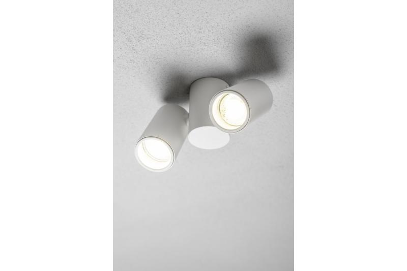 Decor Luminaria de techo LUPO de aluminio 17.5x5.6x11.5 IP20 2*GU10 máx. 50W redonda blanca. 1208963925
