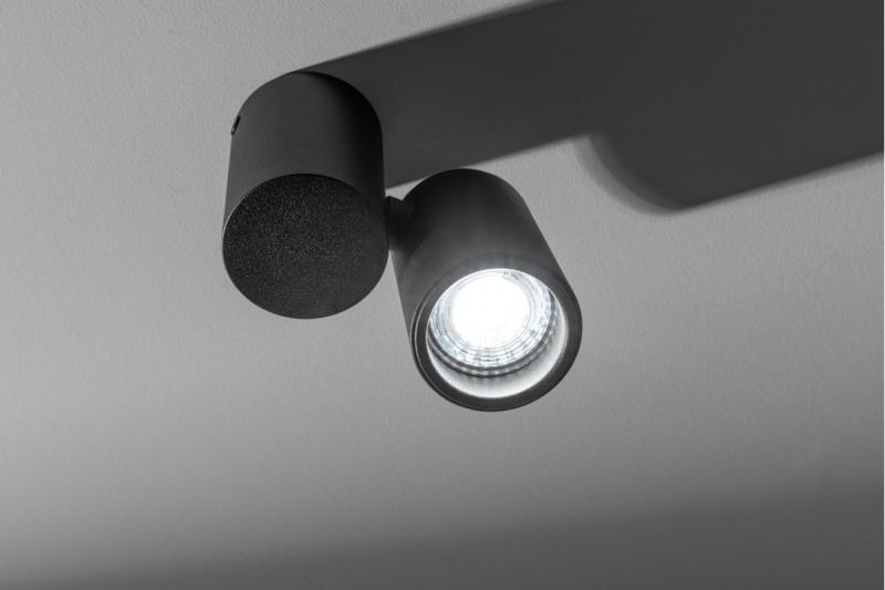 Decor Luminaria de techo LUPO de aluminio 11.6x5.6x11.5 IP20 1*GU10 máx. 50W redonda negra. 1208963928