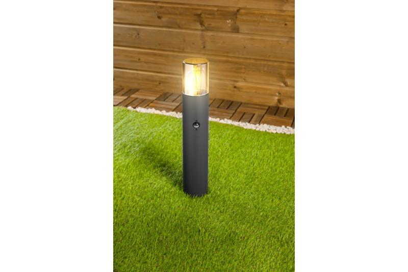 Decor Luminaria de jardín MEDIO-P 50 PIR E27 MAX.15W IP54 AC220-240V 50-60Hz poste grafito. 1208963940