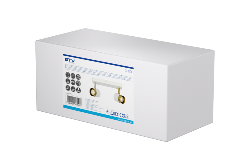 Decor Luminaria de techo ORIO de aluminio 24.0x5.5x14.0 IP20 2*GU10 máx. 50W redonda blanca. 1208963964