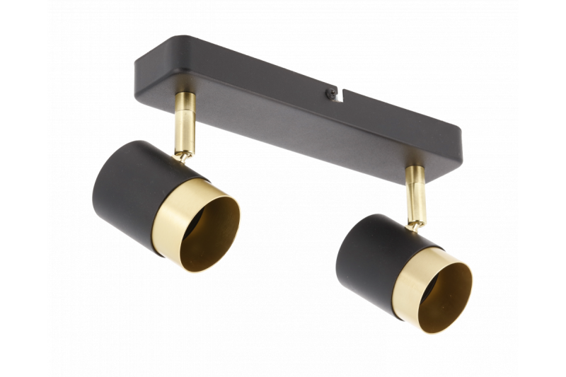 Decor Luminaria de techo ORIO de aluminio 24.0x5.5x14.0 IP20 2*GU10 máx. 50W redonda negra. 1208963965