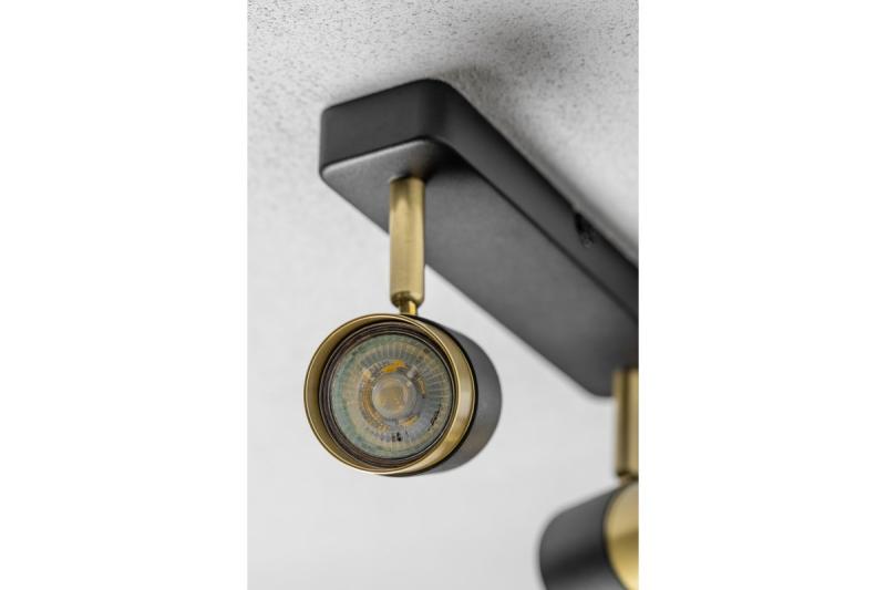 Decor Luminaria de techo ORIO de aluminio 24.0x5.5x14.0 IP20 2*GU10 máx. 50W redonda negra. 1208963965