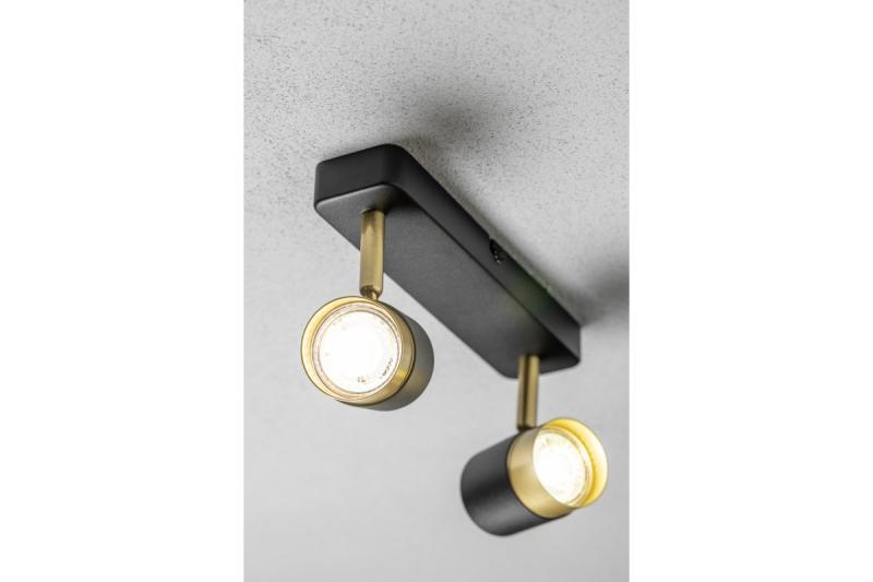 Decor Luminaria de techo ORIO de aluminio 24.0x5.5x14.0 IP20 2*GU10 máx. 50W redonda negra. 1208963965