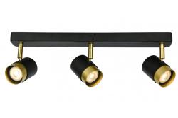 Decor Luminaria de techo ORIO de aluminio 43.0x5.5x14.0 IP20 3*GU10 máx. 50W redonda negra. 1208963967