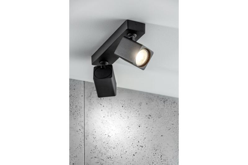 Decor Luminaria de techo RENO de aluminio IP20 máx. 20W*2 doble cuadrada negra. 1208963980