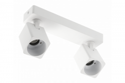Decor Luminaria de techo RENO de aluminio IP20 máx. 20W*2 doble cuadrada blanca. 1208963981