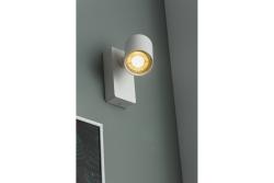 Decor Aplique de pared SANTO de aluminio IP20 máx. 20W redondo individual blanco. 1208963994