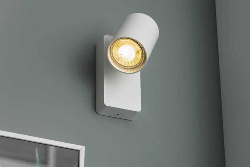 Decor Aplique de pared SANTO de aluminio IP20 máx. 20W redondo individual blanco. 1208963994