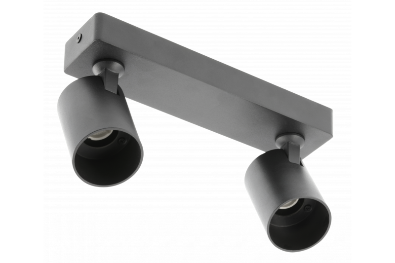 Decor Luminaria de techo SANTO de aluminio IP20 máx. 20W*2 doble redonda negra. 1208963997