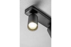 Decor Luminaria de techo SANTO BIS de aluminio IP20 máx. 20W*2 doble redonda negra. 1208963999