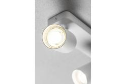 Decor Luminaria de techo SANTO BIS de aluminio IP20 máx. 20W*2 doble redonda blanca. 1208964000