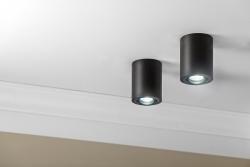 Decor Superficie de montaje de lámpara SENSA de aluminio 85x115 IP20 máximo 50W carcasa redonda negra. 1208964004